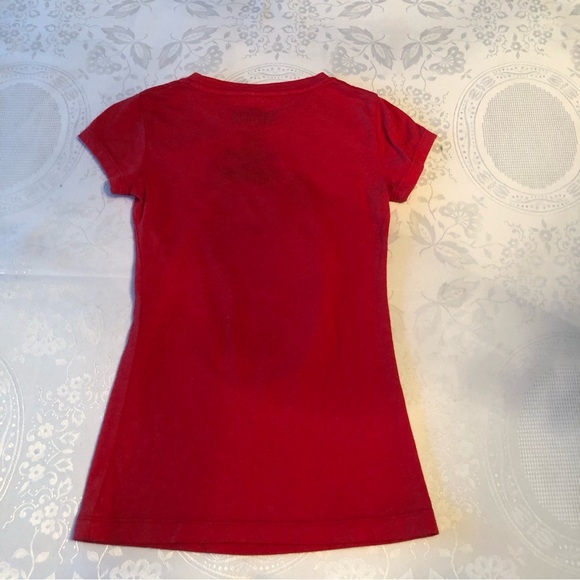 Disney Minnie Mouse Girls Size XS Red T-Shirt Short Sleeves Elastic Tee - Picture 3 of 12